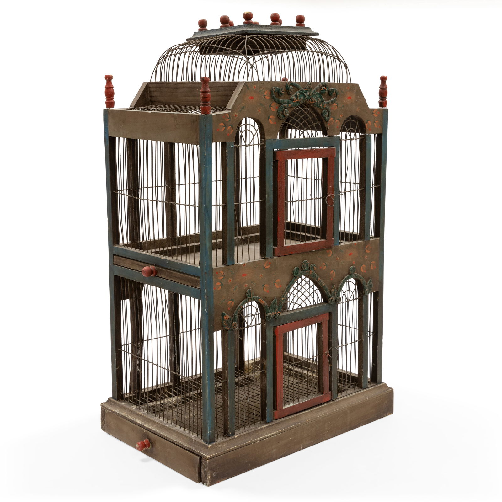 Paint Decorated Bird Cage (1 of 4)
