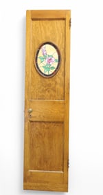 Oak Stained Glass Door