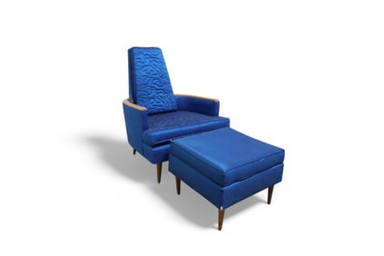 Mid Century Lounge Chair & Ottoman