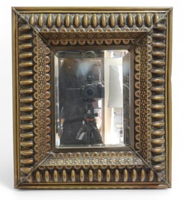 Ornate Brass Sheeted Mirror