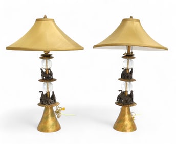 Elephant Lamps - Pair