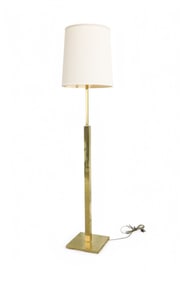 Mid Century Brass Finish Floor Lamp
