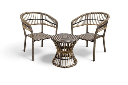 Rattan Style Chairs & Table