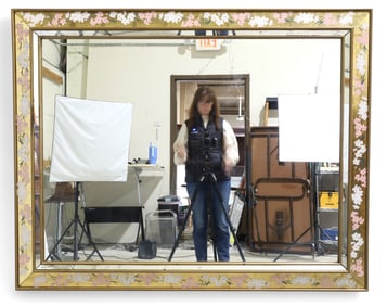 Eglomise Decorated Wall Mirror