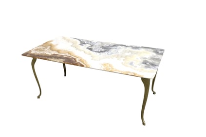 Onyx & Brass Italian Coffee Table