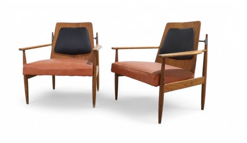 Selrite Bent Plywood Lounge Chairs - Pair