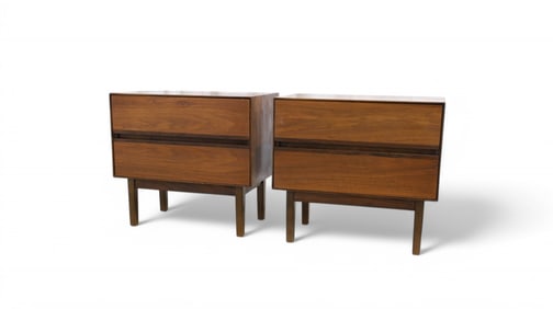Stanley Walnut End Stands - Pair