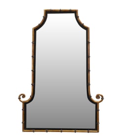 Faux Bamboo Pagoda Top Iron Mirror