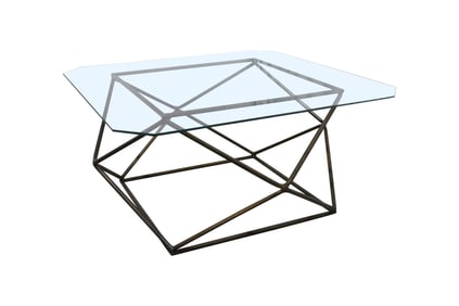 Milo Baughman Geodesic Bronze Coffee Table