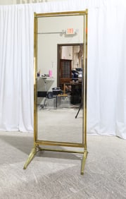 Brass French Tri-Fold Dressing Mirror