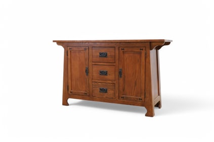 Arts & Crafts Mission Oak Style Server