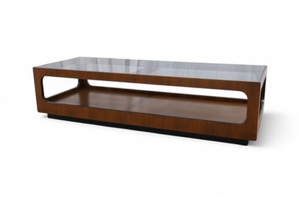 Lane Mid Century Smoked Glass Coffee Table