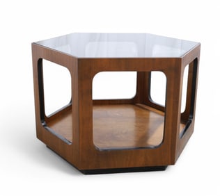 Lane Smoked Glass Hexagonal Table