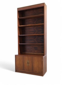 Rosewood 2 Part Bookcase