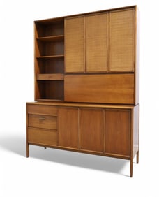 Barney Flags 2 Part Walnut Credenza