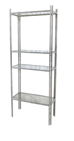 Chrome Faux Bamboo Etagere
