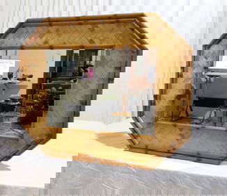 Faux Bamboo Wall Mirror