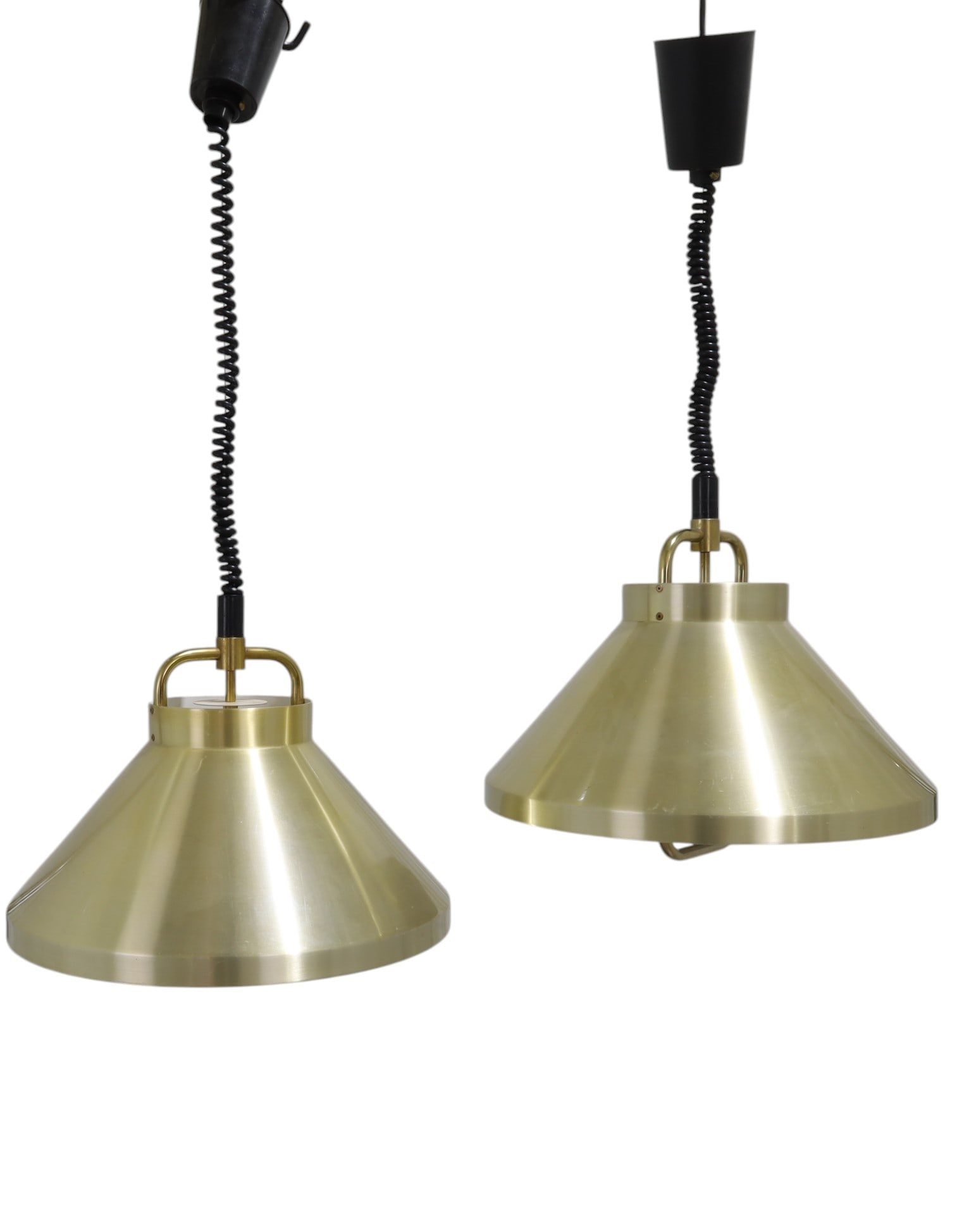 Danish Brass Pendant Lamps - Pair (1 of 10)