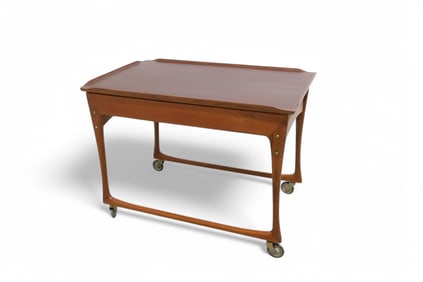 Danish Teak Serving  Cart