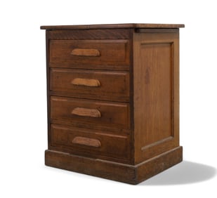 Oak 4 Drawer Cabinet