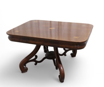 Antique Inlaid Mahogany Center Table
