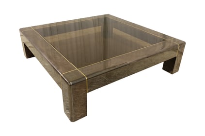 Karl Springer - Steel & Brass Coffee Table