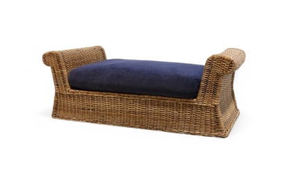 Michael Taylor for Baker Wicker Bench