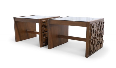 Kroehler Brutalist Side Tables - Pair