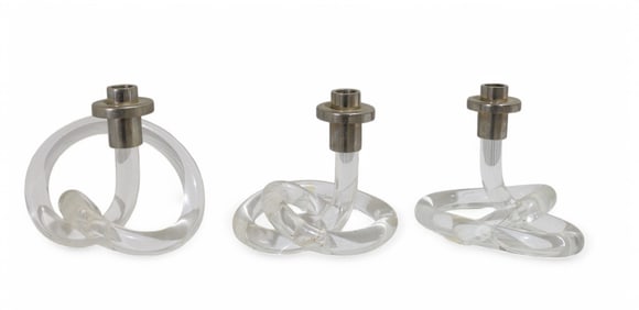 Dorothy Thorpe Pretzel Candle Holders - 3