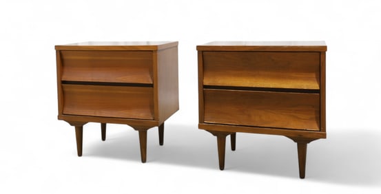 Johnson Carper Walnut End Stands - Pair