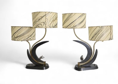 Mid Century Table Lamps - Pair