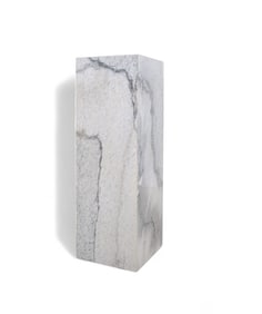 Black & White Square Marble Pedestal