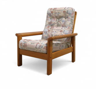 Danish Teak Lounge Chair: A Danish teak lounge chair Dimensions:38x28x32 Seat Height:18