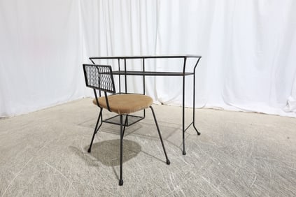 Sculpted Steel Desk and Chair