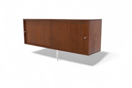 Mid Century Hanging Sliding Door Cabinet