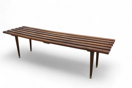 Walnut Slat Bench