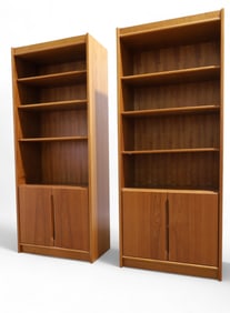 Danish Teak Bookcases - Pair