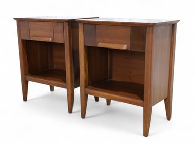 Stanley Walnut End Stands - Pair