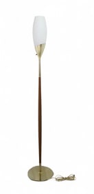 Gerald Thurston Brass & Walnut Floor Lamp