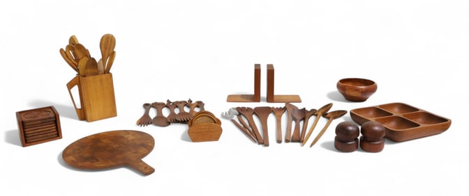 Assorted Teak Lot - 37 Pieces