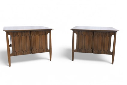 Bert England Walnut Side Tables - Pair