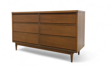 Mid Century Walnut Double Dresser