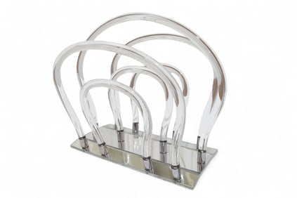 Dorothy Thorpe Lucite Magazine Rack