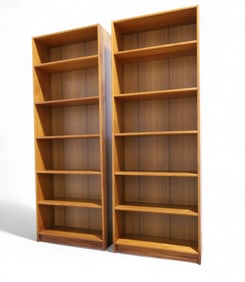 Danish Modern Teak Bookcases - Pair