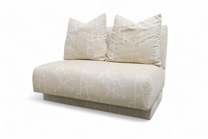 Plinth Base Armless Love Seat