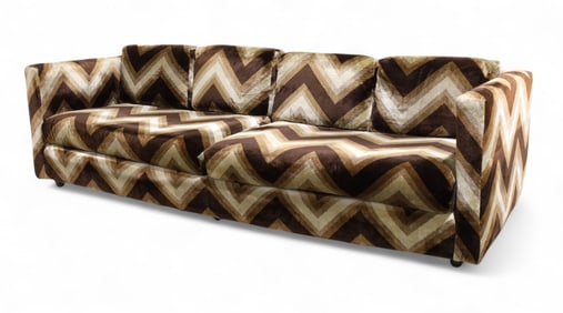 1970's Chevron Pattern Sofa