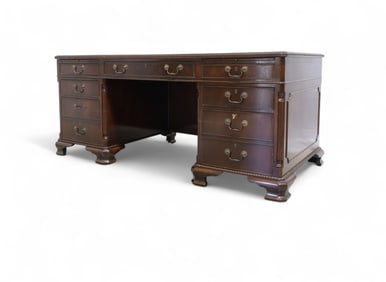 Trosby Leather Top Executive Desk