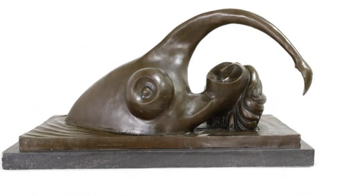 Bronze Woman Swimmer Sculpture