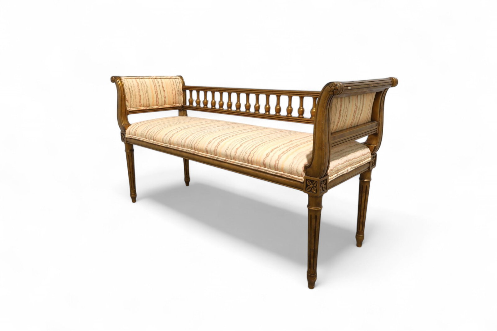 Regency Style Gold Leaf Bench (1 of 9)