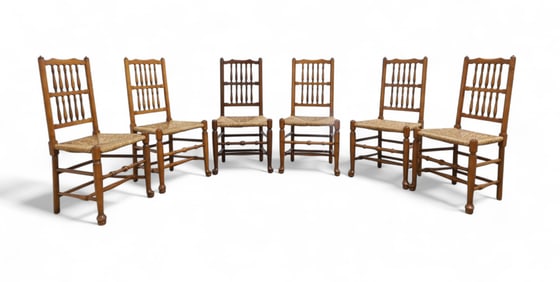 J.G. Stickley (attr.) Spindle Back Chairs - 6